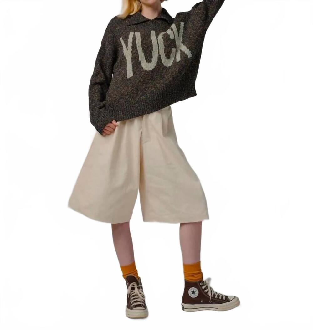 NEW DEGEN yuck collared sweater in black
